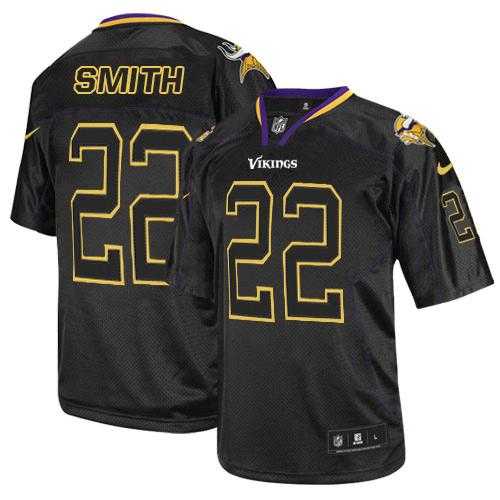 Nike Minnesota Vikings #22 Harrison Smith Lights Out Black Men's Stitched NFL Elite Jersey
