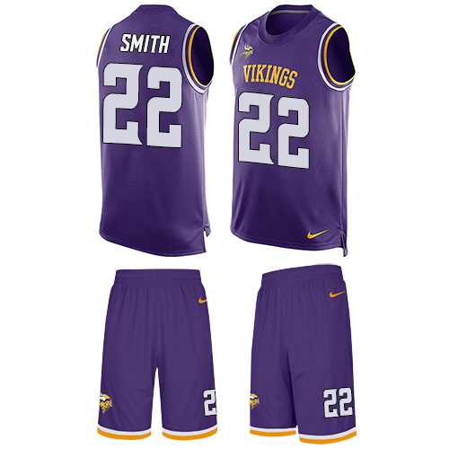 Nike Minnesota Vikings #22 Harrison Smith Purple Team Color Men's Stitched NFL Limited Tank Top Suit Jersey