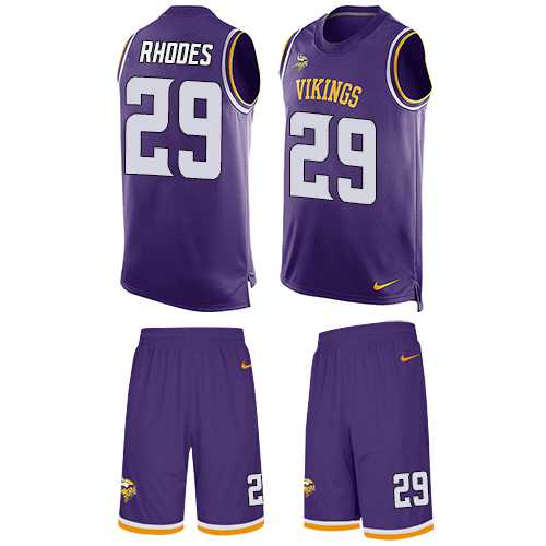Nike Minnesota Vikings #29 Xavier Rhodes Purple Team Color Men's Stitched NFL Limited Tank Top Suit Jersey