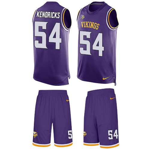 Nike Minnesota Vikings #54 Eric Kendricks Purple Team Color Men's Stitched NFL Limited Tank Top Suit Jersey