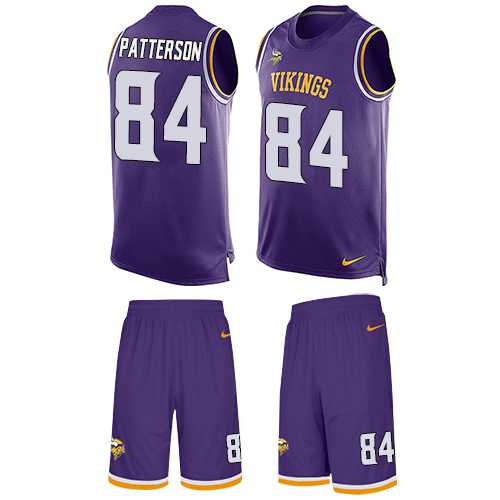 Nike Minnesota Vikings #84 Cordarrelle Patterson Purple Team Color Men's Stitched NFL Limited Tank Top Suit Jersey