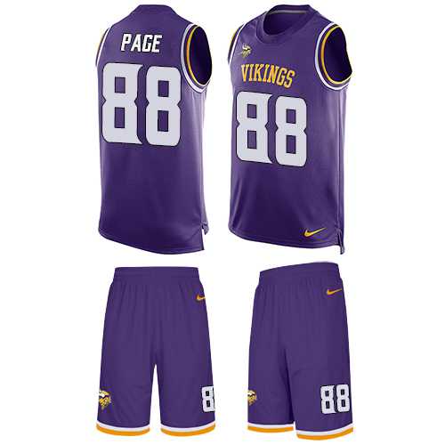 Nike Minnesota Vikings #88 Alan Page Purple Team Color Men's Stitched NFL Limited Tank Top Suit Jersey