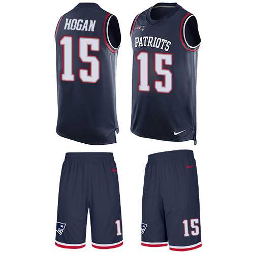 Nike New England Patriots #15 Chris Hogan Navy Blue Team Color Men's Stitched NFL Limited Tank Top Suit Jersey