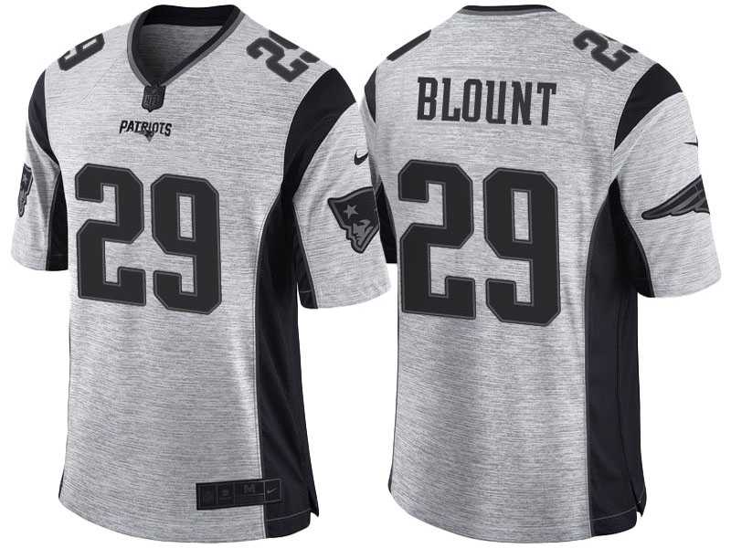 Nike New England Patriots #29 LeGarrette Blount 2016 Gridiron Gray II Men's NFL Limited Jersey