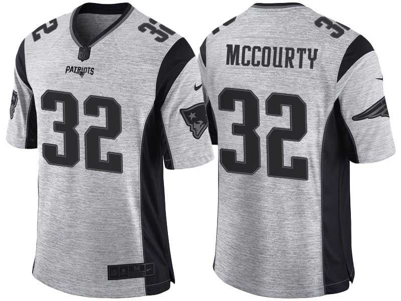 Nike New England Patriots #32 Devin McCourty 2016 Gridiron Gray II Men's NFL Limited Jersey