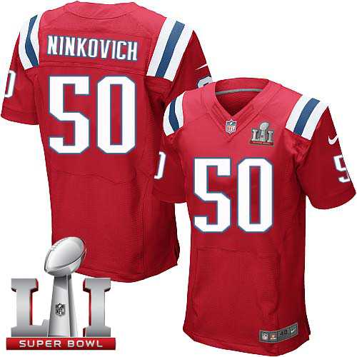 Nike New England Patriots #50 Rob Ninkovich Red Alternate Super Bowl LI 51 Men's Stitched NFL Elite Jersey