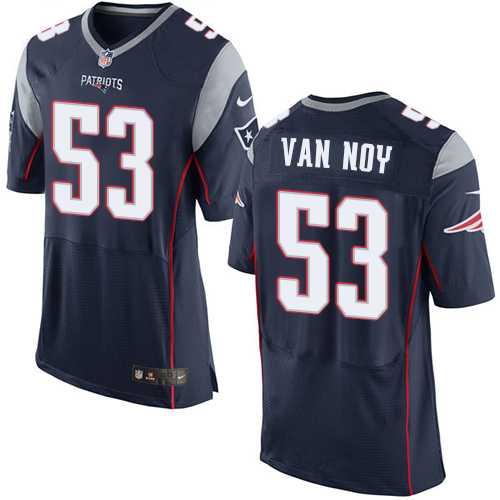 Nike New England Patriots #53 Kyle Van Noy Navy Blue Team Color Men's Stitched NFL Elite Jersey