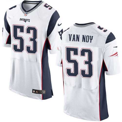 Nike New England Patriots #53 Kyle Van Noy White Men's Stitched NFL Elite Jersey