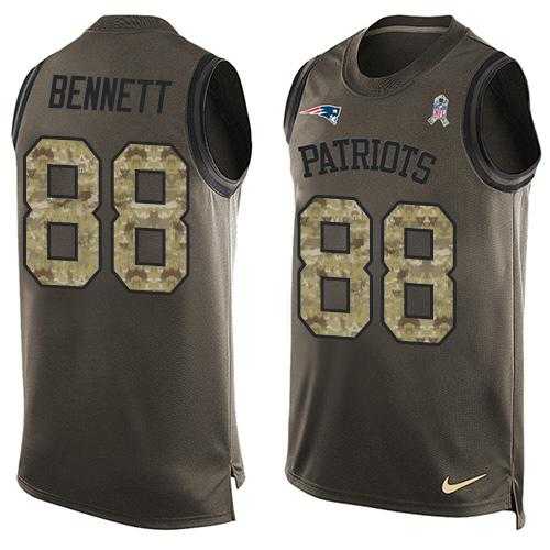 Nike New England Patriots #88 Martellus Bennett Green Men's Stitched NFL Limited Salute To Service Tank Top Jersey