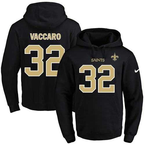 Nike New Orleans Saints #32 Kenny Vaccaro Black Name & Number Pullover NFL Hoodie