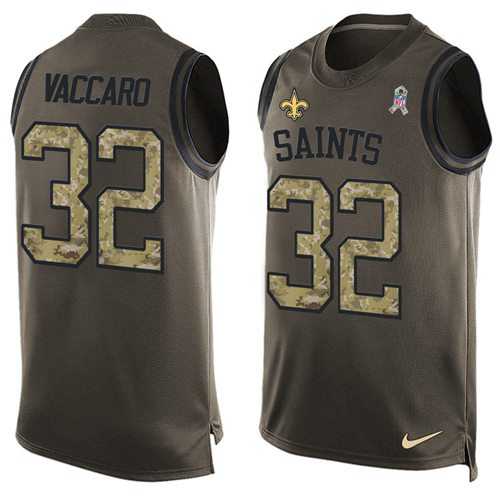 Nike New Orleans Saints #32 Kenny Vaccaro Green Men's Stitched NFL Limited Salute To Service Tank Top Jersey