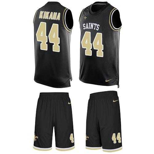Nike New Orleans Saints #44 Hau'oli Kikaha Black Team Color Men's Stitched NFL Limited Tank Top Suit Jersey