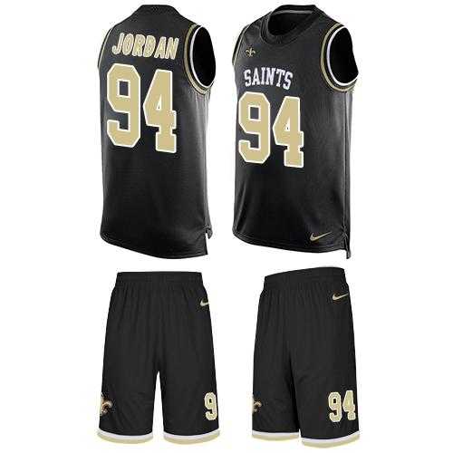 Nike New Orleans Saints #94 Cameron Jordan Black Team Color Men's Stitched NFL Limited Tank Top Suit Jersey