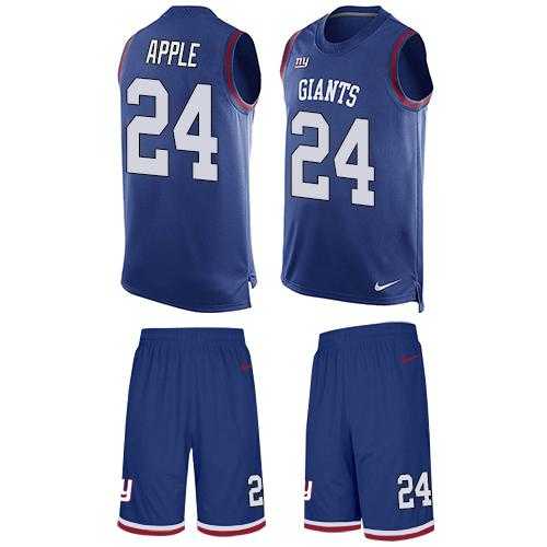 Nike New York Giants #24 Eli Apple Royal Blue Team Color Men's Stitched NFL Limited Tank Top Suit Jersey