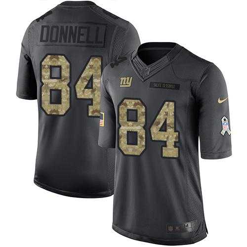Nike New York Giants #84 Larry Donnell Black Men's Stitched NFL Limited 2016 Salute to Service Jersey