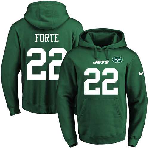 Nike New York Jets #22 Matt Forte Green Name & Number Pullover NFL Hoodie