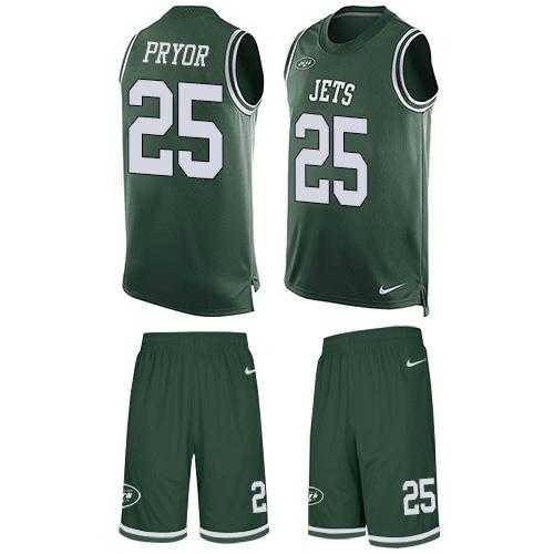 Nike New York Jets #25 Calvin Pryor Green Team Color Men's Stitched NFL Limited Tank Top Suit Jersey