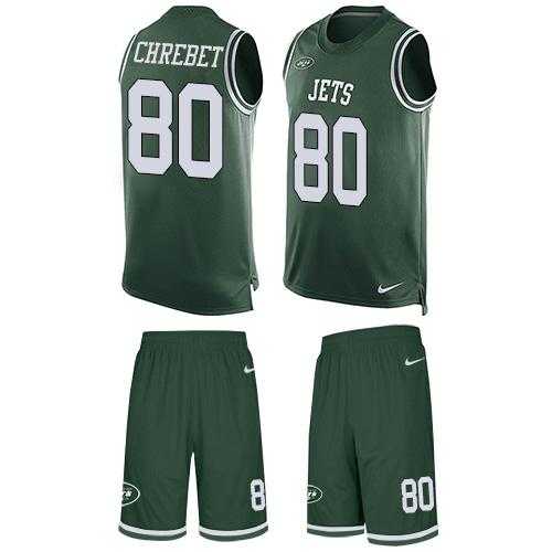 Nike New York Jets #80 Wayne Chrebet Green Team Color Men's Stitched NFL Limited Tank Top Suit Jersey