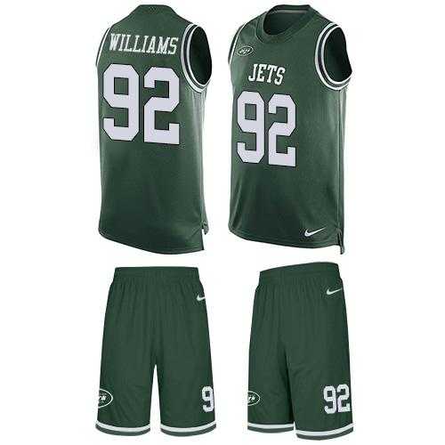 Nike New York Jets #92 Leonard Williams Green Team Color Men's Stitched NFL Limited Tank Top Suit Jersey