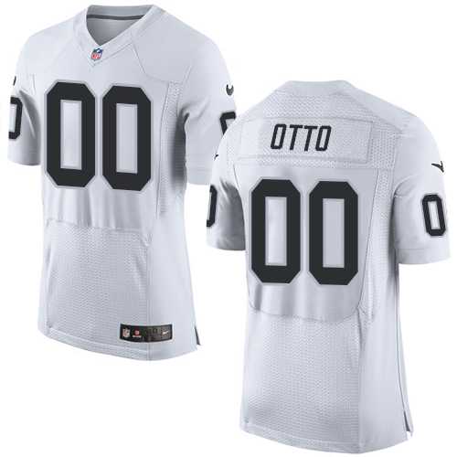 Nike Oakland Raiders #00 Jim Otto White Men's Stitched NFL New Elite Jersey