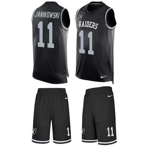 Nike Oakland Raiders #11 Sebastian Janikowski Black Team Color Men's Stitched NFL Limited Tank Top Suit Jersey