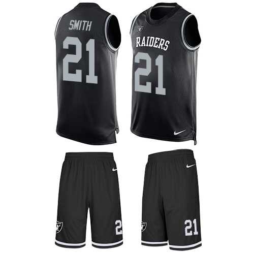 Nike Oakland Raiders #21 Sean Smith Black Team Color Men's Stitched NFL Limited Tank Top Suit Jersey