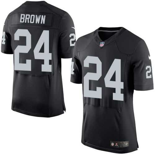 Nike Oakland Raiders #24 Willie Brown Black Team Color Men's Stitched NFL New Elite Jersey