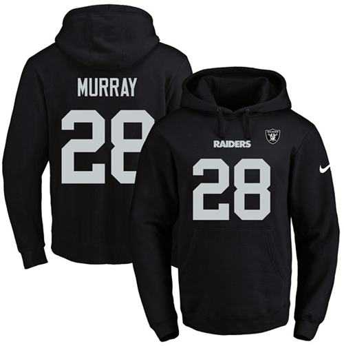 Nike Oakland Raiders #28 Latavius Murray Black Name & Number Pullover NFL Hoodie