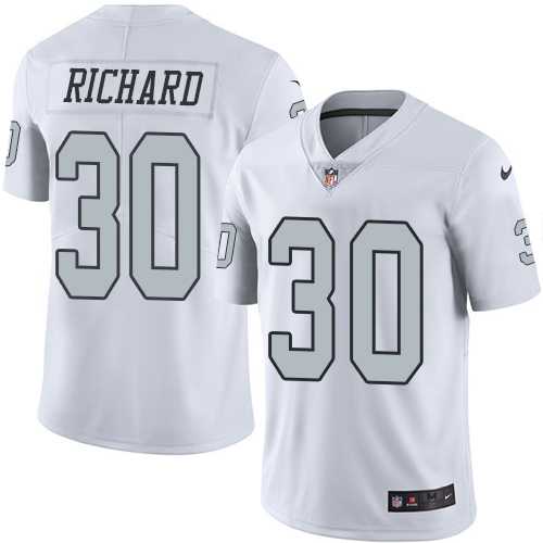 Nike Oakland Raiders #30 Jalen Richard White Men's Stitched NFL Limited Rush Jersey