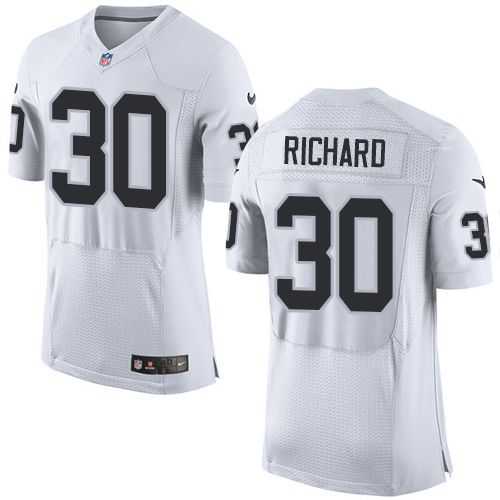 Nike Oakland Raiders #30 Jalen Richard White Men's Stitched NFL New Elite Jersey