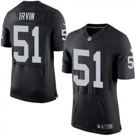 Nike Oakland Raiders #51 Bruce Irvin Black Team Color Men's Stitched NFL New Elite Jersey