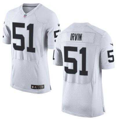 Nike Oakland Raiders #51 Bruce Irvin White Team Color Men's Stitched NFL New Elite Jersey