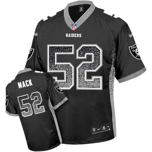 Nike Oakland Raiders #52 Khalil Mack Black Men's Stitched NFL Elite Drift Fashion Jersey