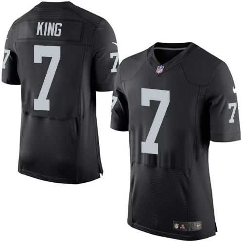 Nike Oakland Raiders #7 Marquette King Black Team Color Men's Stitched NFL New Elite Jersey