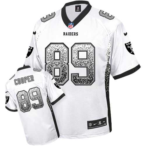Nike Oakland Raiders #89 Amari Cooper White Men's Stitched NFL Elite Drift Fashion Jersey