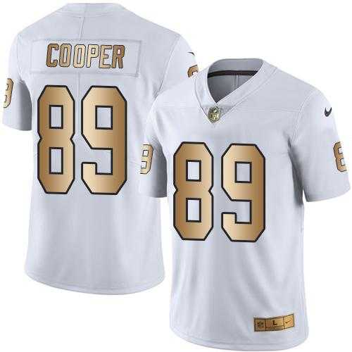 Nike Oakland Raiders #89 Amari Cooper White Men's Stitched NFL Limited Gold Rush Jersey