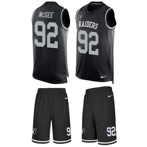 Nike Oakland Raiders #92 Stacy McGee Black Team Color Men's Stitched NFL Limited Tank Top Suit Jersey