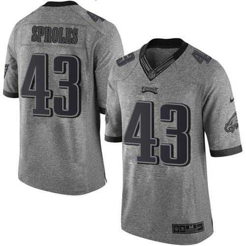 Nike Philadelphia Eagles #43 Darren Sproles Gray Men's Stitched NFL Limited Gridiron Gray Jersey