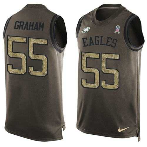 Nike Philadelphia Eagles #55 Brandon Graham Green Men's Stitched NFL Limited Salute To Service Tank Top Jersey