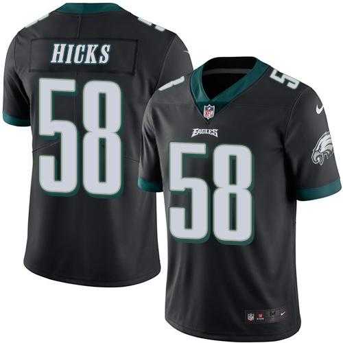 Nike Philadelphia Eagles #58 Jordan Hicks Black Men's Stitched NFL Limited Rush Jersey