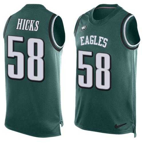 Nike Philadelphia Eagles #58 Jordan Hicks Midnight Green Team Color Men's Stitched NFL Limited Tank Top Jersey