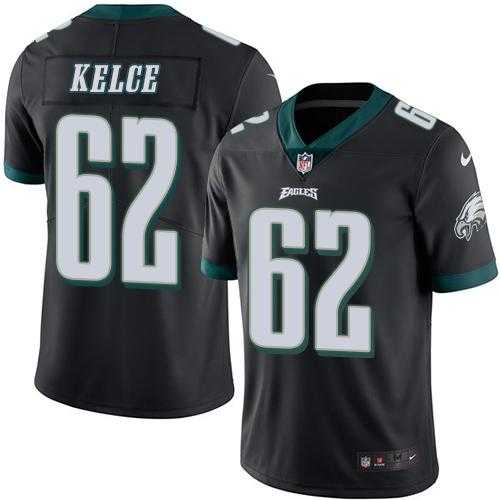 Nike Philadelphia Eagles #62 Jason Kelce Black Men's Stitched NFL Limited Rush Jersey