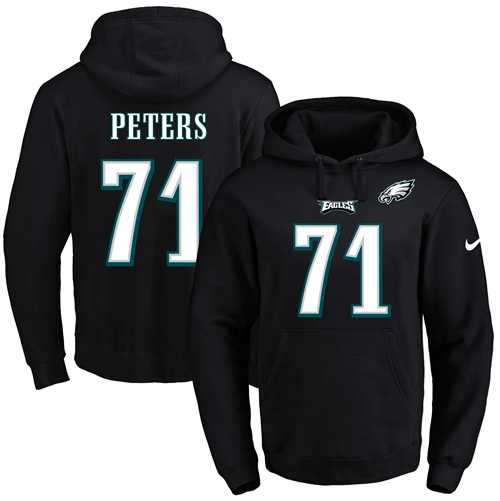 Nike Philadelphia Eagles #71 Jason Peters Black Name & Number Pullover NFL Hoodie
