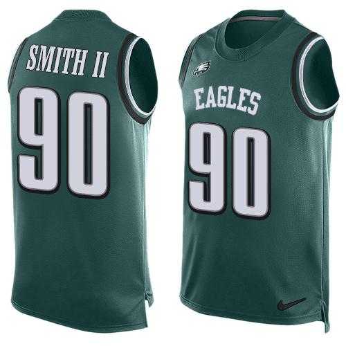 Nike Philadelphia Eagles #90 Marcus Smith II Midnight Green Team Color Men's Stitched NFL Limited Tank Top Jersey