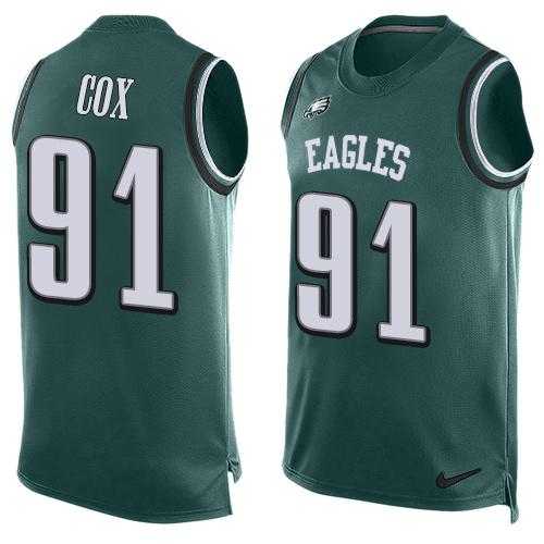 Nike Philadelphia Eagles #91 Fletcher Cox Midnight Green Team Color Men's Stitched NFL Limited Tank Top Jersey