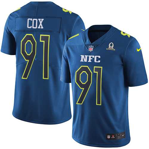 Nike Philadelphia Eagles #91 Fletcher Cox Navy Men's Stitched NFL Limited NFC 2017 Pro Bowl Jersey