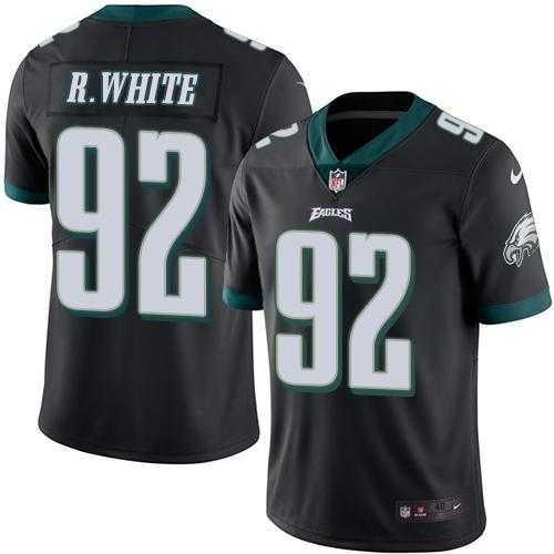 Nike Philadelphia Eagles #92 Reggie White Black Men's Stitched NFL Limited Rush Jersey