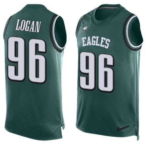Nike Philadelphia Eagles #96 Bennie Logan Midnight Green Team Color Men's Stitched NFL Limited Tank Top Jersey