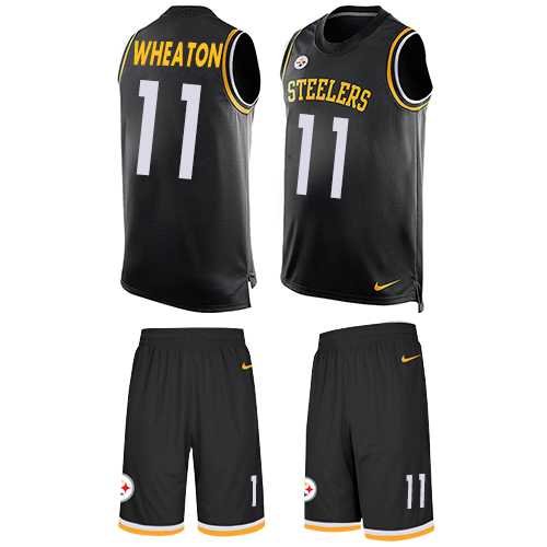 Nike Pittsburgh Steelers #11 Markus Wheaton Black Team Color Men's Stitched NFL Limited Tank Top Suit Jersey