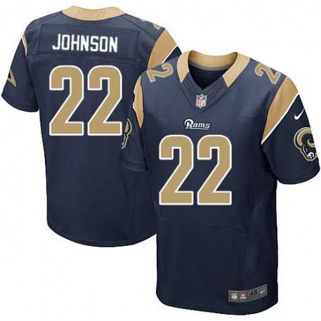 Nike Rams #22 Trumaine Johnson Navy Blue Alternate Men's Stitched NFL Elite Jersey